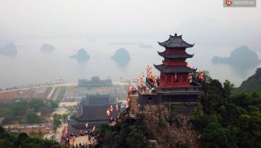 Cảnh hoành tráng của khu trung tâm hội nghị quốc tế tại chùa Tam Chúc – nơi diễn ra đại lễ Vesak Liên Hợp Quốc 2019