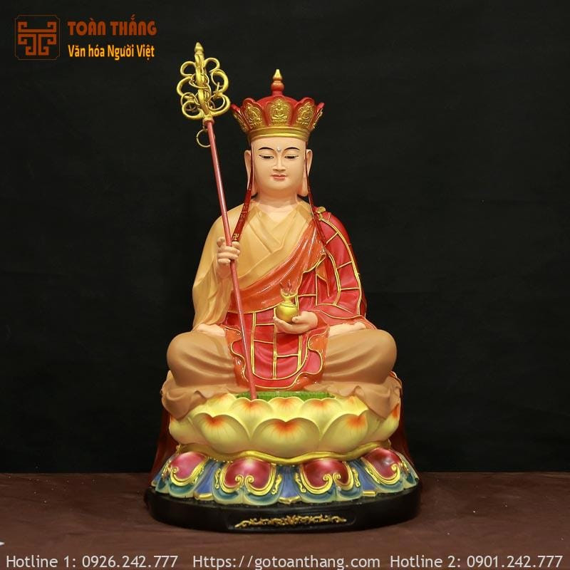 Ảnh Ngài Địa Tạng Vương Bồ Tát với lời nguyện cứu độ chúng sinh
