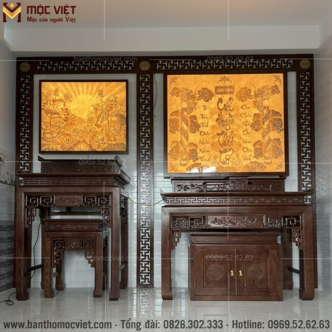 Bàn thờ Phật đơn giản, Phật cao hơn gia tiên