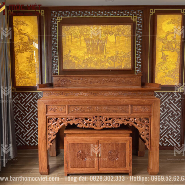 Bàn thờ Phật đơn giản với không gian thanh tịnh