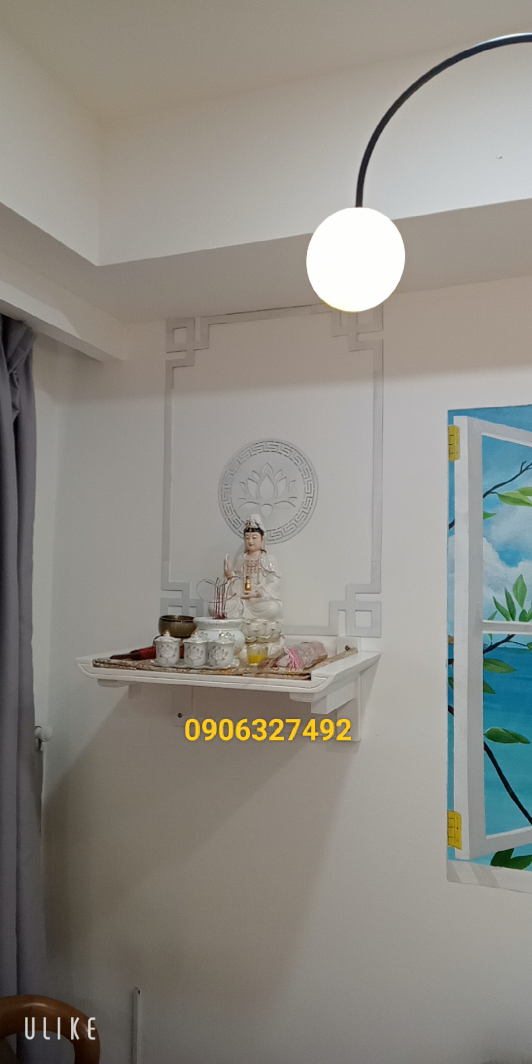 Bàn thờ Phật Quan Âm đơn giản hiện đại