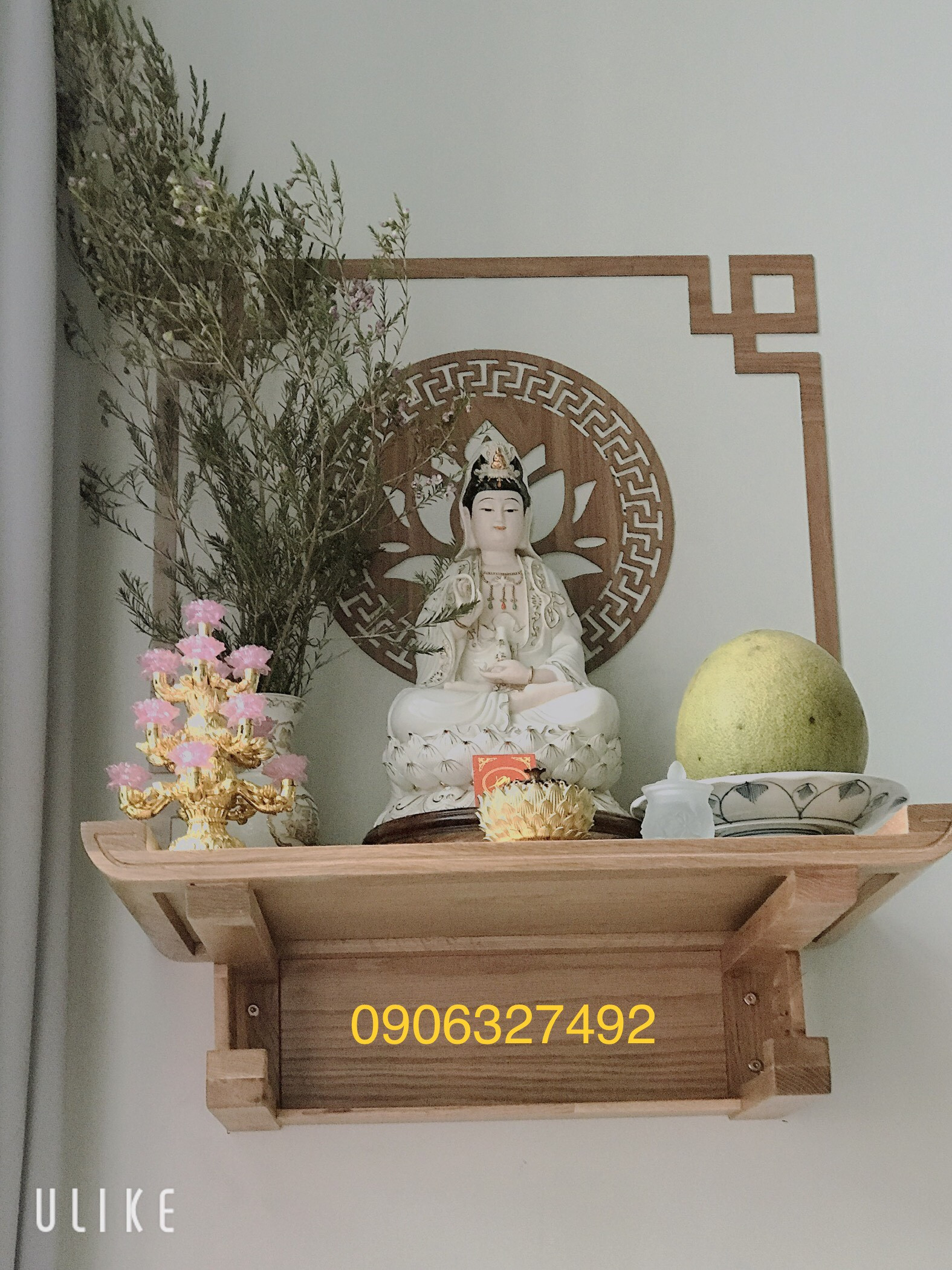 Bàn thờ Phật Quan Âm nhỏ gọn