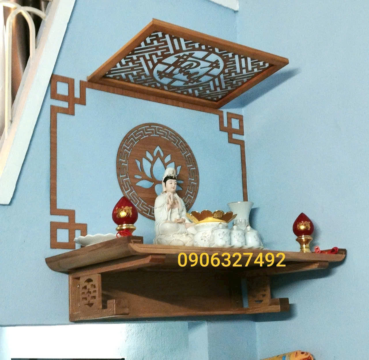 Bàn thờ Phật Quan Âm phong cách tối giản