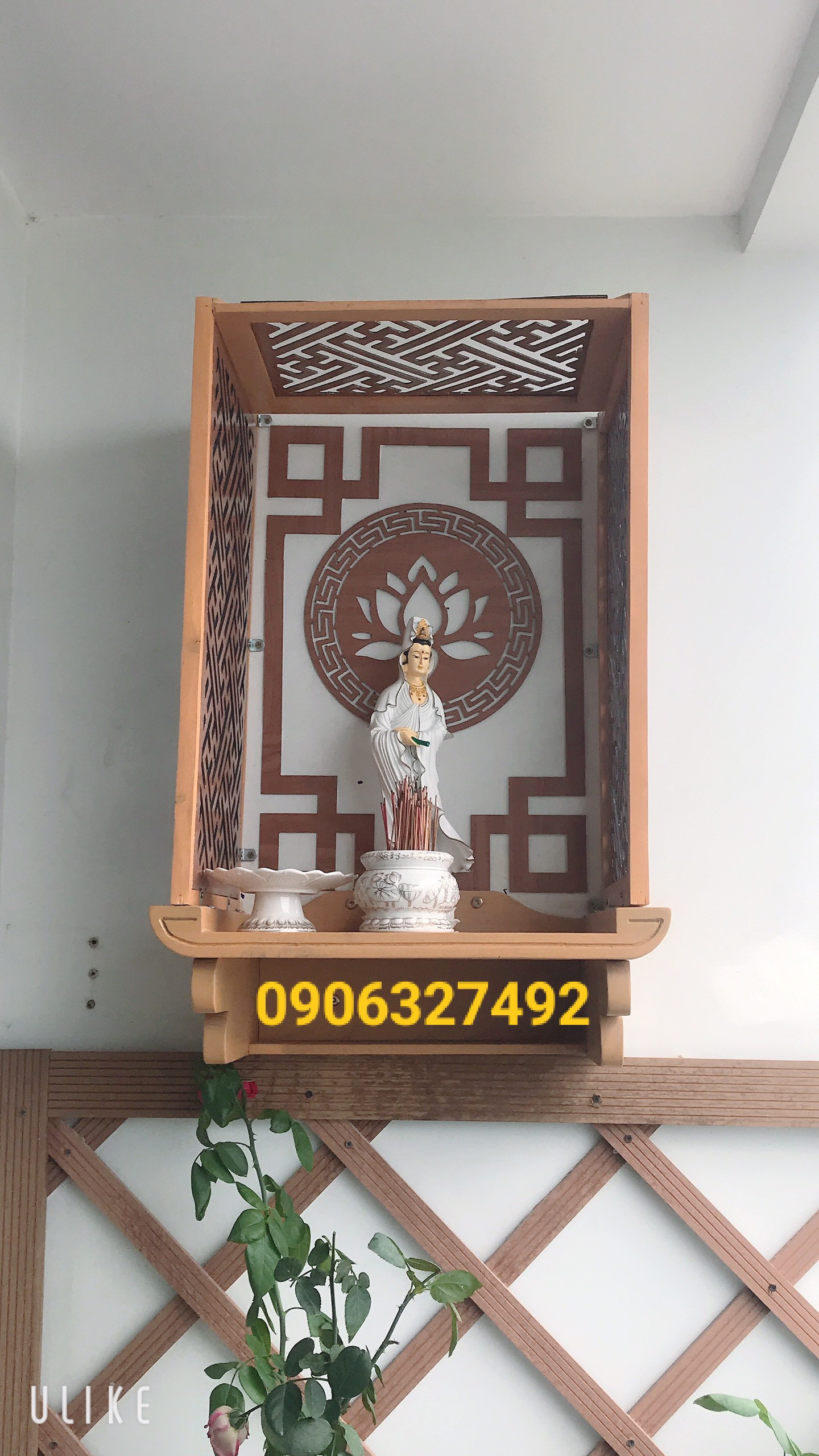 Bàn thờ Phật Quan Âm với các vật phẩm thờ cúng cơ bản