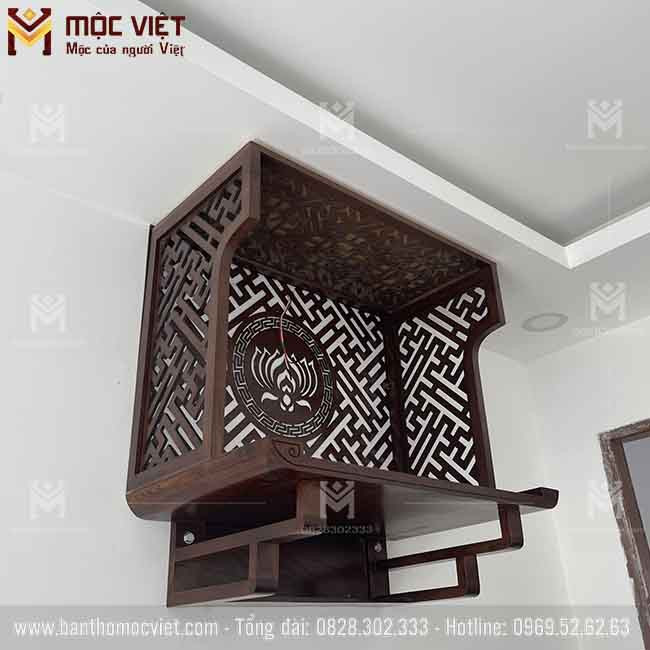 Bàn thờ treo hiện đại màu nâu ấm cúng