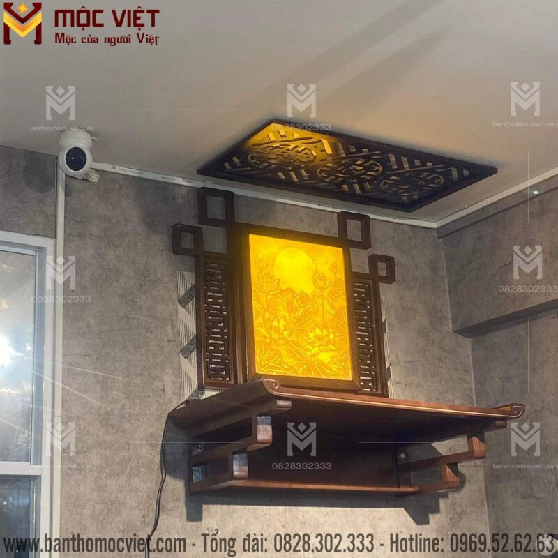Bàn Thờ Treo Tường Và Tranh Trúc Chỉ Cho Bàn Thờ Treo Hiện Đại