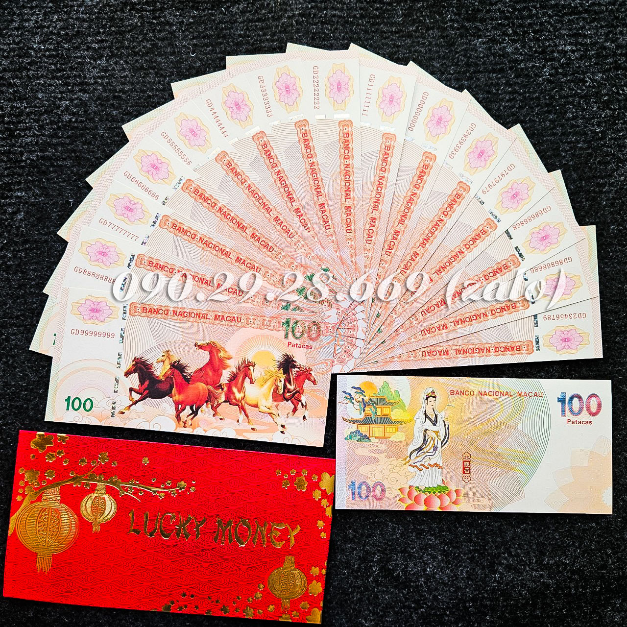 Bộ tiền lưu niệm Macau in hình Đức Quán Thế Âm