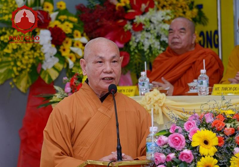 Đại diện Giáo hội Phật giáo Việt Nam, Hòa thượng Thích Thiện Nhơn, tham gia một buổi lễ quan trọng