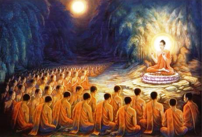 Hình ảnh Đức Phật Thích Ca và các đệ tử Thanh Văn