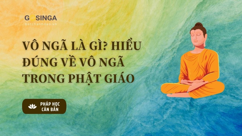 Hình ảnh một người đang thiền định với ánh sáng hào quang, tượng trưng cho sự giác ngộ vô ngã.