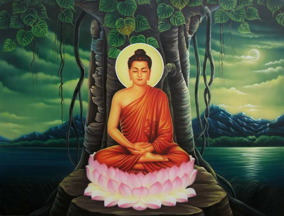 Hình ảnh Phật Thích Ca Mâu Ni với nụ cười hiền hậu, biểu thị lòng từ bi vô hạn.
