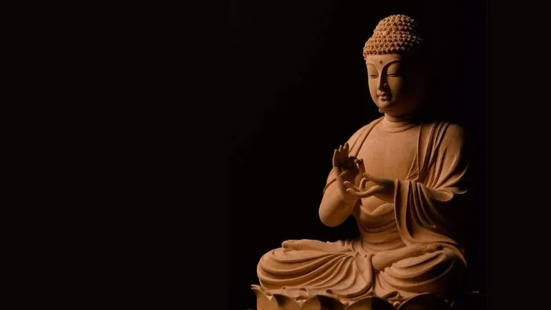 hình đức phật a di đà với ánh hào quang rực rỡ