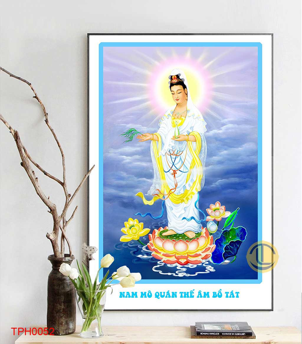Hình tượng Bồ Tát Quán Thế Âm trong tranh, nhắc nhở về lòng từ bi và hướng thiện