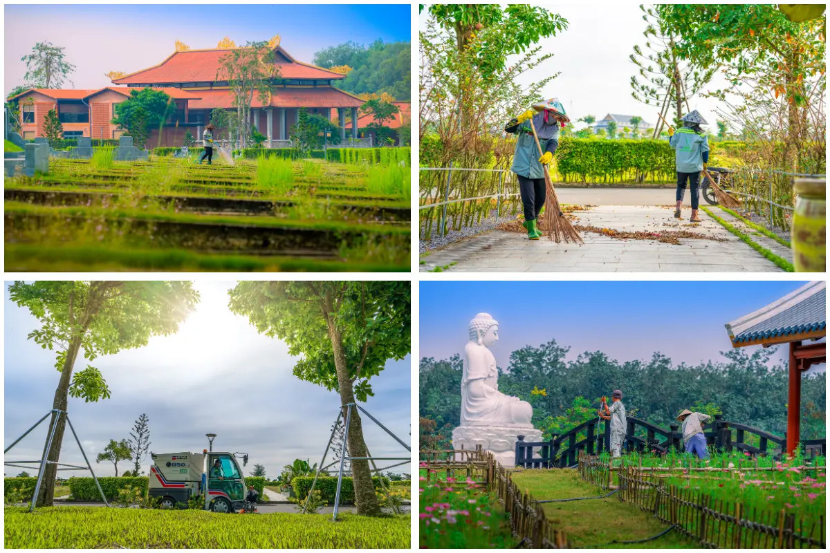 Khu mộ đẹp được chăm sóc tỉ mỉ bởi nhân viên Sala Garden