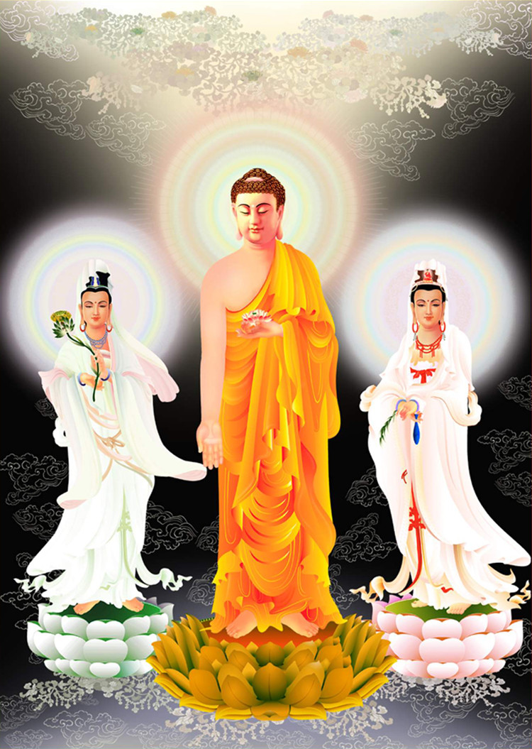 Lựa chọn và an vị tượng Tam Thánh Phật phù hợp không gian thờ cúng