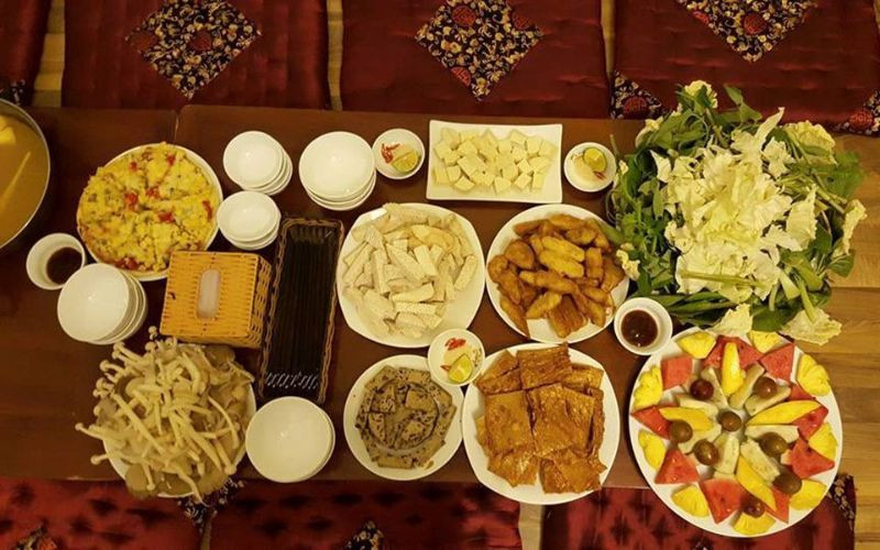Món ăn thanh đạm tại Nhà hàng chay Tâm An Lạc