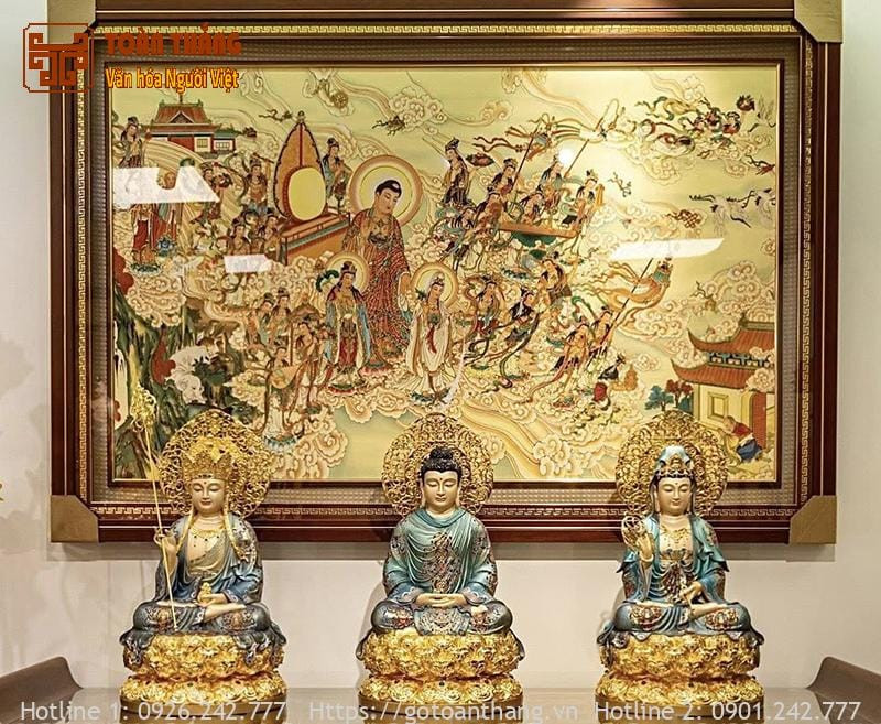 Ngài Địa Tạng Vương Bồ Tát trong bộ 3 Ta Bà Tam Thánh