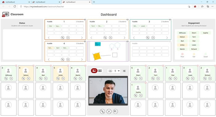 Phần mềm myViewBoard hỗ trợ quản lý sĩ số lớp học, chia nhóm và đánh giá mức độ tương tác của từng thành viên, giúp giáo viên có cái nhìn minh bạch