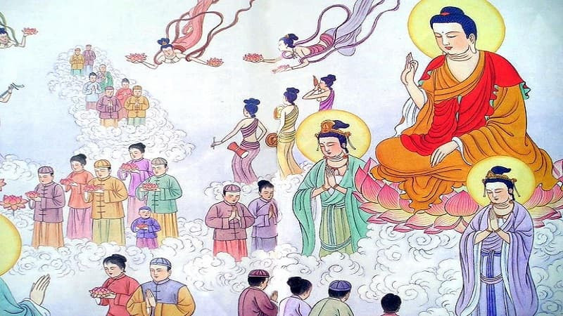 Phật A Di Đà trong tư thế ngồi