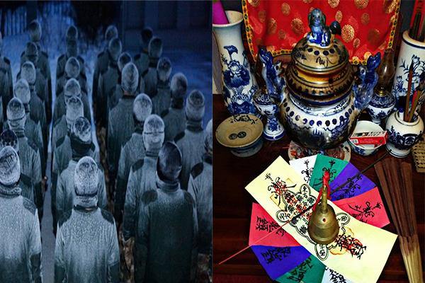 Thầy pháp đang thực hiện nghi lễ để điều khiển các linh hồn nhằm phục vụ mục đích cá nhân.
