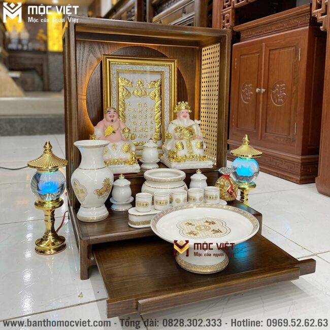 Thiết kế bàn thờ Thần Tài hiện đại, nâng tầm vẻ đẹp thẩm mỹ cho nơi thờ phụng