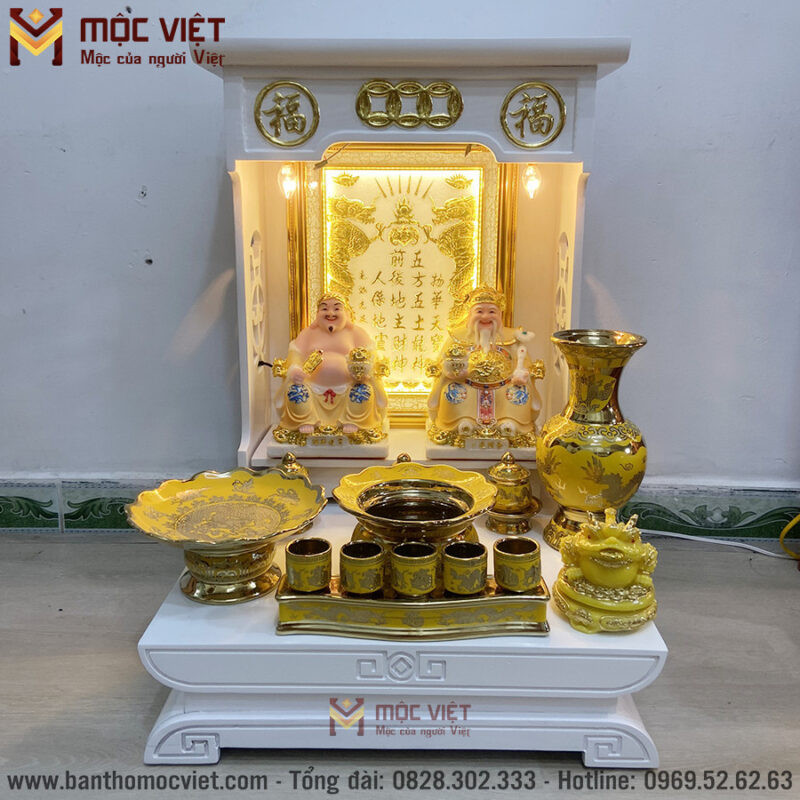 trang thờ ông địa hiện đại màu trắng, đơn giản