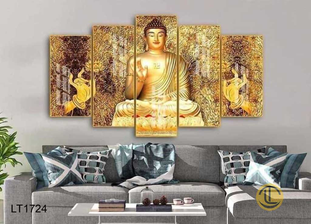 Tranh Phật Thích Ca Mâu Ni với ánh nhìn từ bi, soi sáng con đường giác ngộ
