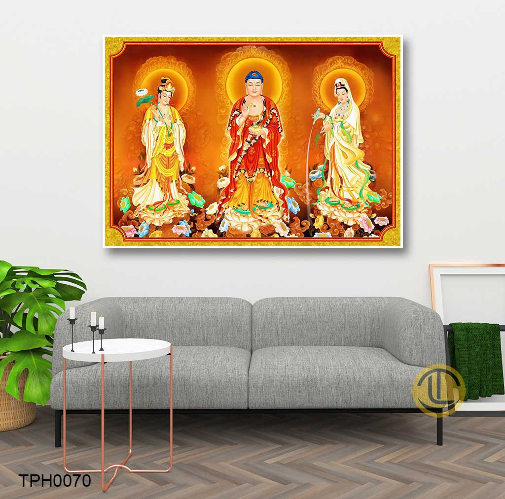 Tranh Tam Thế Phật nhắc nhở về giá trị của quá khứ, hiện tại và tương lai