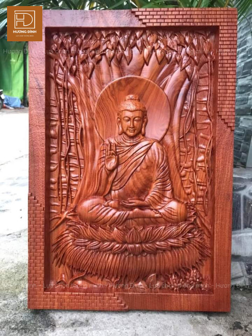 Tranh thờ Phật gỗ mang lại sự bình an cho gia đình