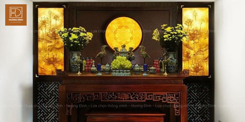 Tranh Trúc Chỉ phòng thờ tạo không gian thanh tịnh