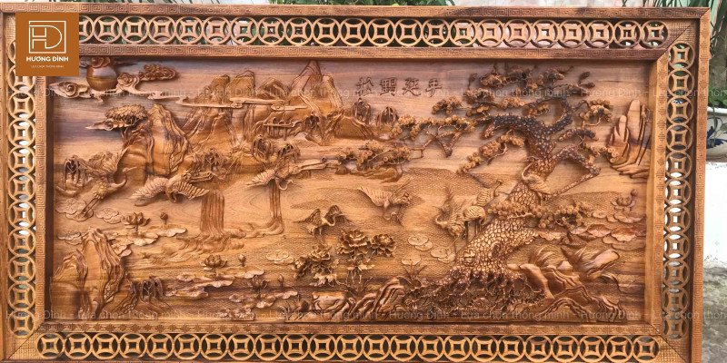 Tranh Tùng Hạc Diên Niên mang ý nghĩa trường thọ, thịnh vượng