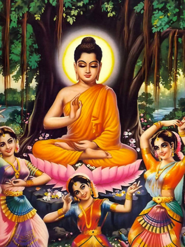 Tư thế động tĩnh của Ngài thể hiện sự tập trung tu hành và tìm kiếm giác ngộ.