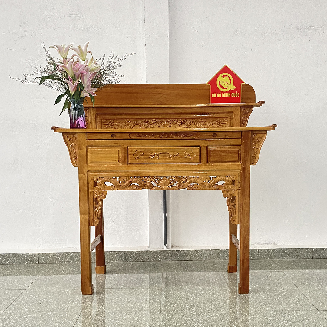 Tủ thờ ông bà gỗ Căm Xe hai tầng