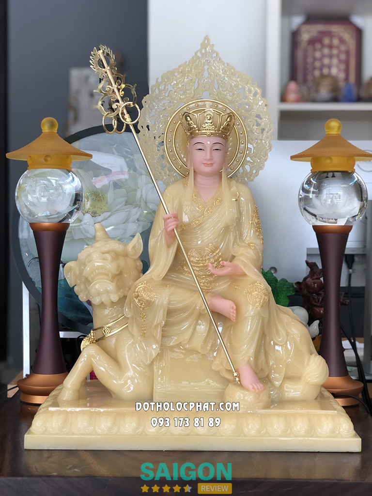 Tượng Địa Tạng Vương Bồ Tát cưỡi Đề Thính đẹp cao cấp