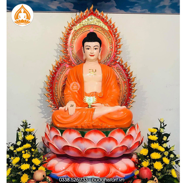 Tượng Phật A Di Đà đẹp nhất tư thế ngồi thiền định trên đài sen tinh xảo