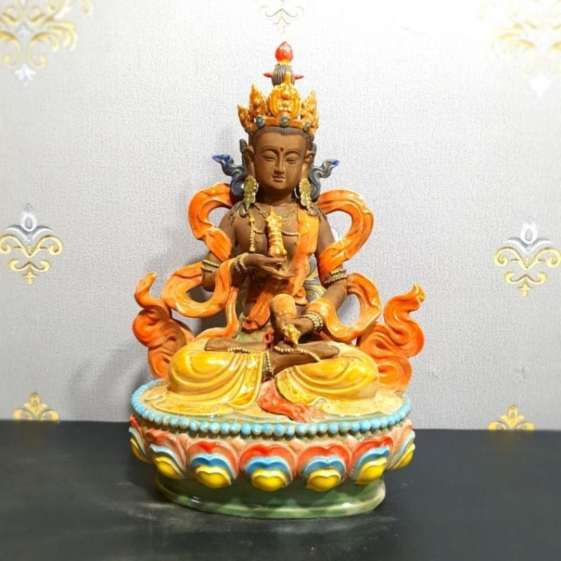 tượng phật mật tông gốm sứ với màu sắc tươi sáng