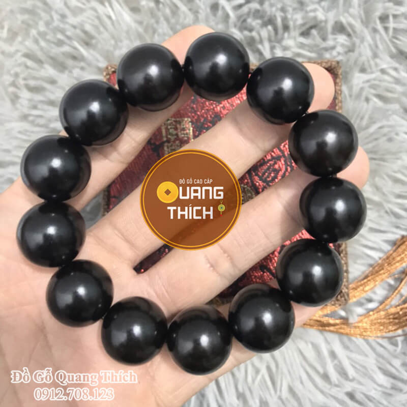 Vòng gỗ mun 13 hạt, bền đẹp và ý nghĩa phong thủy