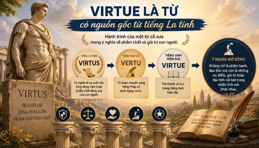 Virtue là từ có nguồn gốc từ tiếng La tinh