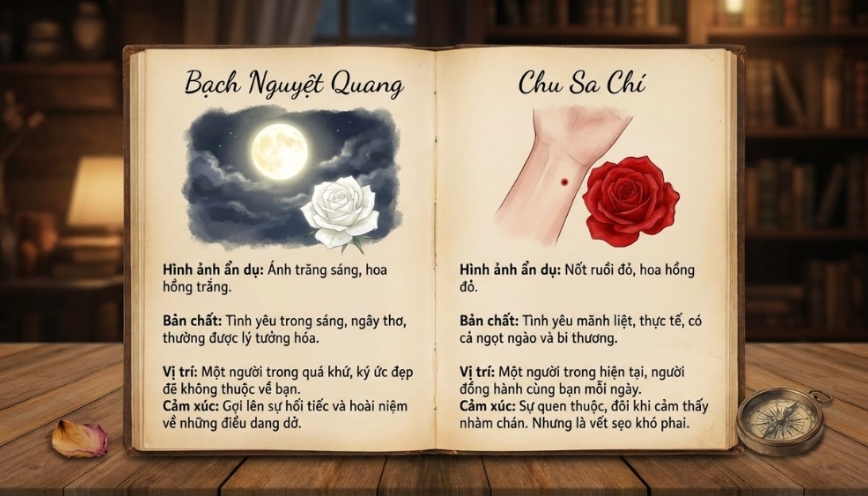 Sự khác nhau giữa bạch nguyệt quang và nốt chu sa